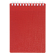 Блокнот "Hatber", 80л, А7, клетка, пластиковая обложка, на гребне, серия "Canvas - Красный"