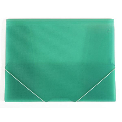 Папка пластиковая "Hatber", А4, 400мкм, на резинке, полупрозрачная, серия "Line - Зелёная"