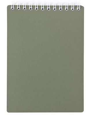 Блокнот "Hatber", 80л, А5, клетка, пластиковая обложка, на гребне, серия "Metallic - Зелёный"