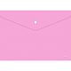 Папка-конверт пластиковая "Hatber Premium", А4, 180мкм, на кнопке, серия "NewTone Pastel - Пион"