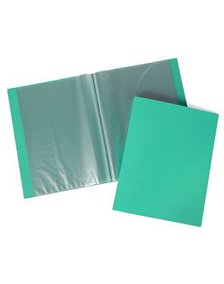 Папка пластиковая "Hatber", А4, 100 вкладышей, 700мкм, корешок 40мм, серия "Line - Зелёная"