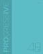 Тетрадь "Hatber", 48л, А5, линия, пластиковая обложка, на скобе, серия "Progressive - Бирюзовая"