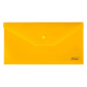 Папка-конверт пластиковая "Hatber", C6, 224x119мм, 180мкм, на кнопке, жёлтая