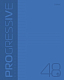 Тетрадь "Hatber", 48л, А5, линия, пластиковая обложка, на скобе, серия "Progressive - Синяя"