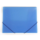 Папка пластиковая "Hatber", А4, 400мкм, на резинке, полупрозрачная, серия "Line - Синяя"