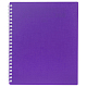 Тетрадь "Hatber", 80л, А5, клетка, пластиковая обложка, на гребне, серия "Canvas - Фиолетовая"