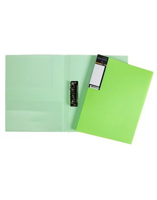 Папка пластиковая "Hatber HD", А4, 700мкм, корешок 17мм, металлический зажим, серия "Diamond Neon - Зелёная"
