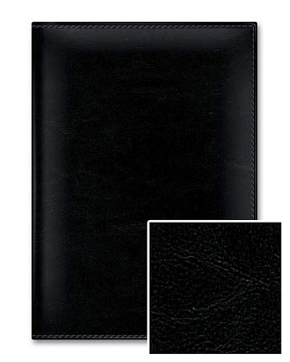 Ежедневник недатированный "Hatber", 176л, А5, Kaz/Rus/Eng, обложка заменитель кожи, серия "Sarif Classic - Чёрный"