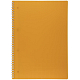 Тетрадь "Hatber", 80л, А4, клетка, многоуровневая перфорация, пластиковая обложка, на гребне, серия "Line Neon - Жёлтая"