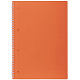Тетрадь "Hatber", 80л, А4, клетка, многоуровневая перфорация, пластиковая обложка, на гребне, серия "Line Neon - Оранжевая"